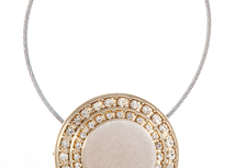 Подхват на магните КРУГ, корпус зол., середина светл. бархат