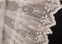 Тюль с выш. на бамбуке-плиссе, выс. 295 см, экрю с люр.